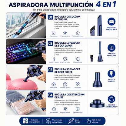 Cleanova™: Aspirador Portátil 3 en 1